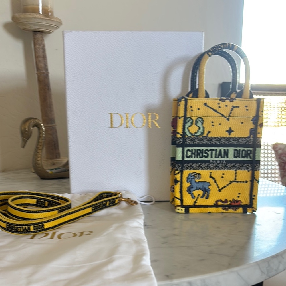 Dior Yellow Zodiac Mini Tote